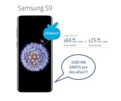 Samsung s9 Financiado&#x21; 1500 Megas adicionales gratis por 24 meses&#x21;&#x21;