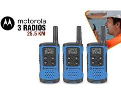 Motorola 3 Radios De Comunicación 25km Incluido Iva