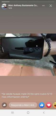 Vendo Huawei Mabe 20lite Seminuevo Vendo Huawei Mabe 20lite Seminuevo